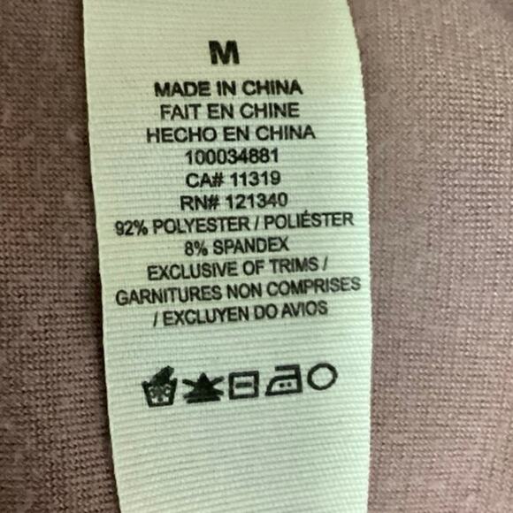 Garage Pink Velour Velvet Short Sleeve Stretch Pullover T Shirt Top Tee Size M - Picture 4 of 4